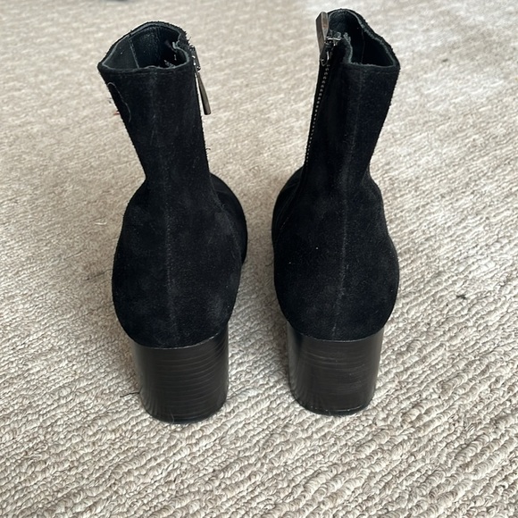 Thursday Everyday Paloma Suede Block Stacked Heel Boots Black size 10 - Picture 8 of 12
